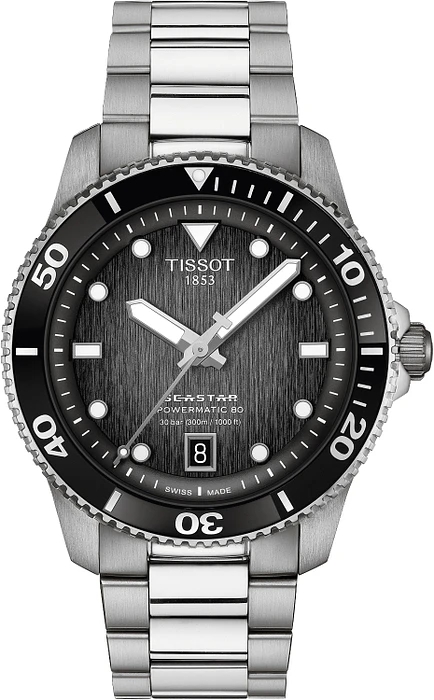 Tissot Miesten kello T120.807.11.051.00 Seastar 1000 Musta/Teräs