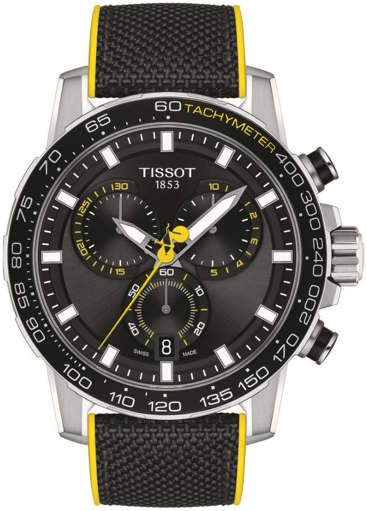 Tissot Miesten kello T125.617.17.051.00 Supersport Musta/Kumi Ø45.5