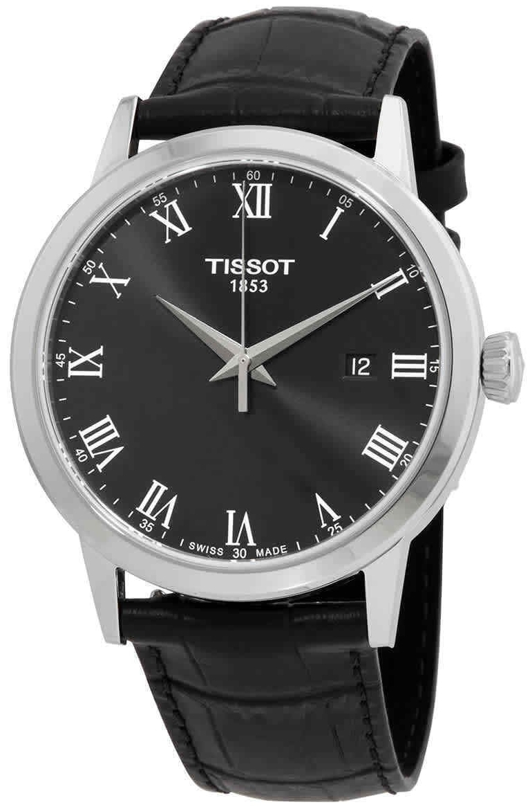 Tissot Miesten kello T129.410.16.053.00 T-Classic Musta/Nahka Ø42 mm