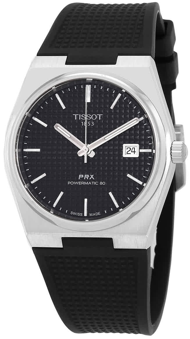 Tissot Miesten kello T137.407.17.051.00 PRX Musta/Kumi Ø40 mm