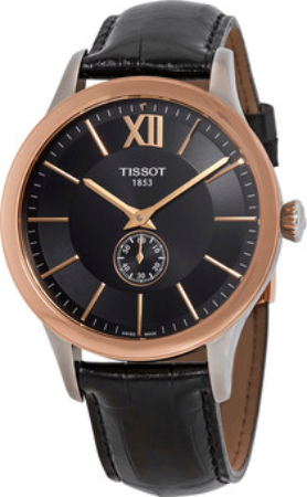 Tissot T-Gold Miesten kello T912.428.46.058.00 Musta/Nahka Ø42 mm