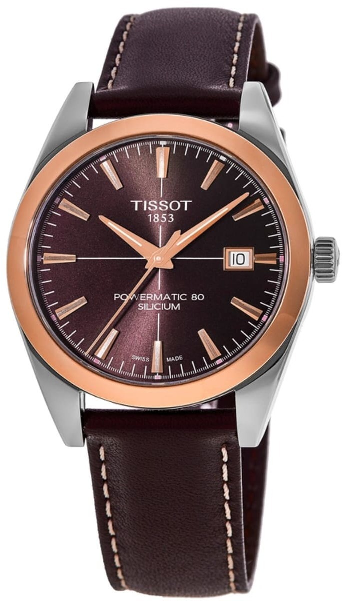 Tissot Miesten kello T927.407.46.291.00 T-Gold Ruskea/Nahka Ø40 mm