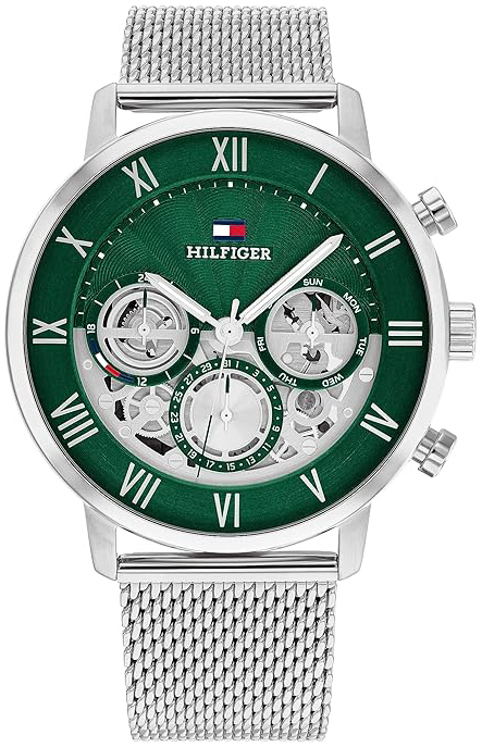 Tommy Hilfiger Miesten kello 1710567 Multifunction Vihreä/Teräs