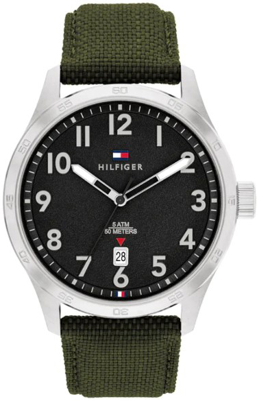 Tommy Hilfiger Miesten kello 1710593 Musta/Nahka Ø43 mm