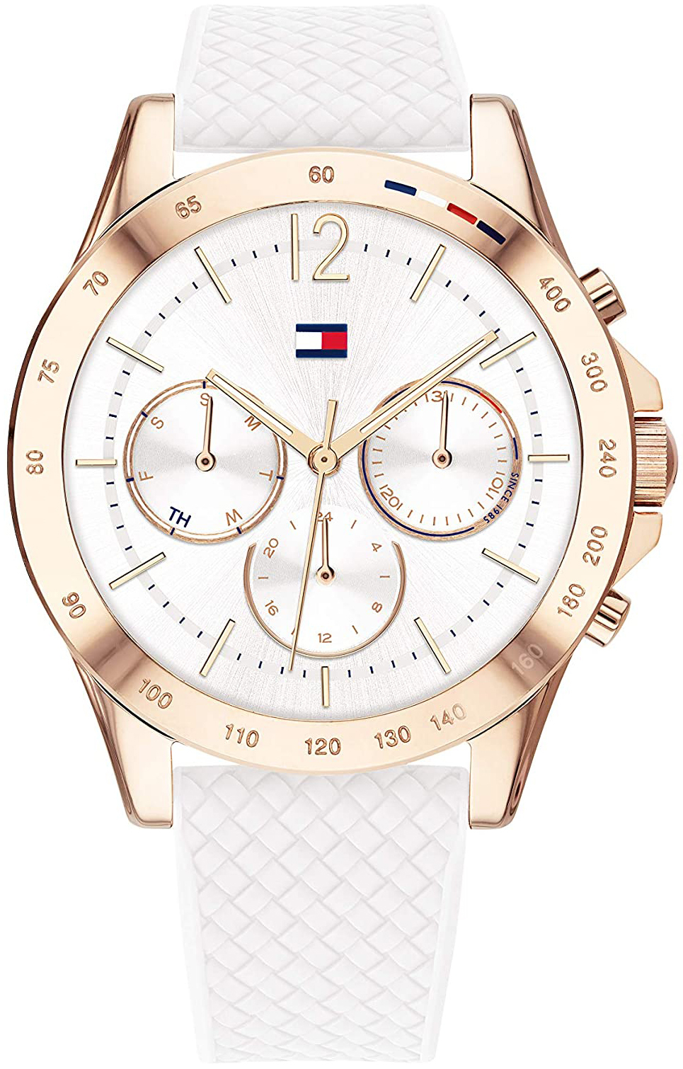 Tommy Hilfiger Naisten kello 1782199 Valkoinen/Kumi Ø38 mm