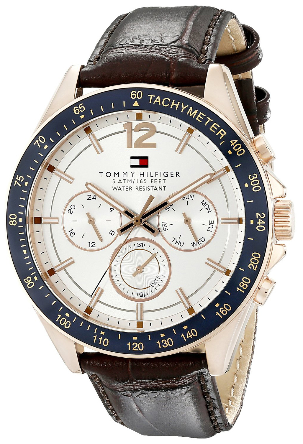 Tommy Hilfiger Miesten kello 1791118 Luke Valkoinen/Nahka Ø46 mm