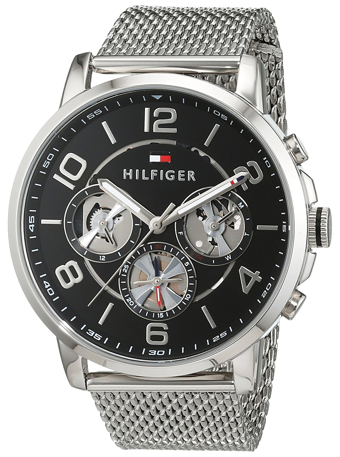 Tommy Hilfiger Miesten kello 1791292 Keagan Musta/Teräs Ø44 mm