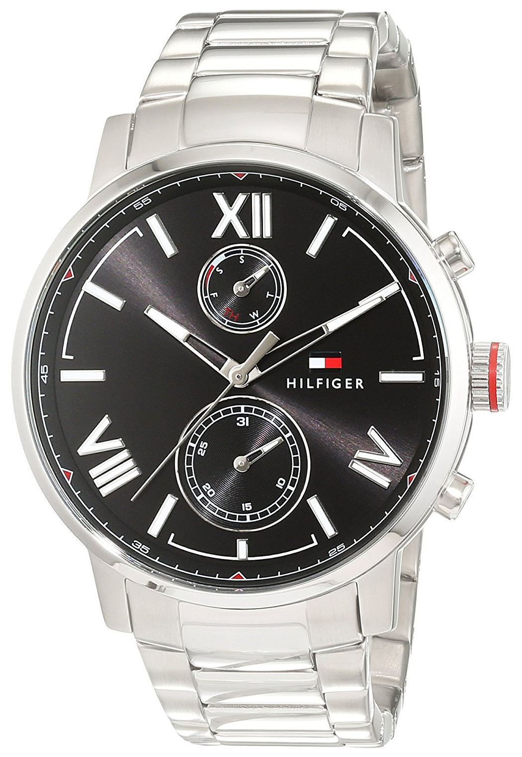 Tommy Hilfiger Alden Miesten kello 1791307 Musta/Teräs Ø44 mm