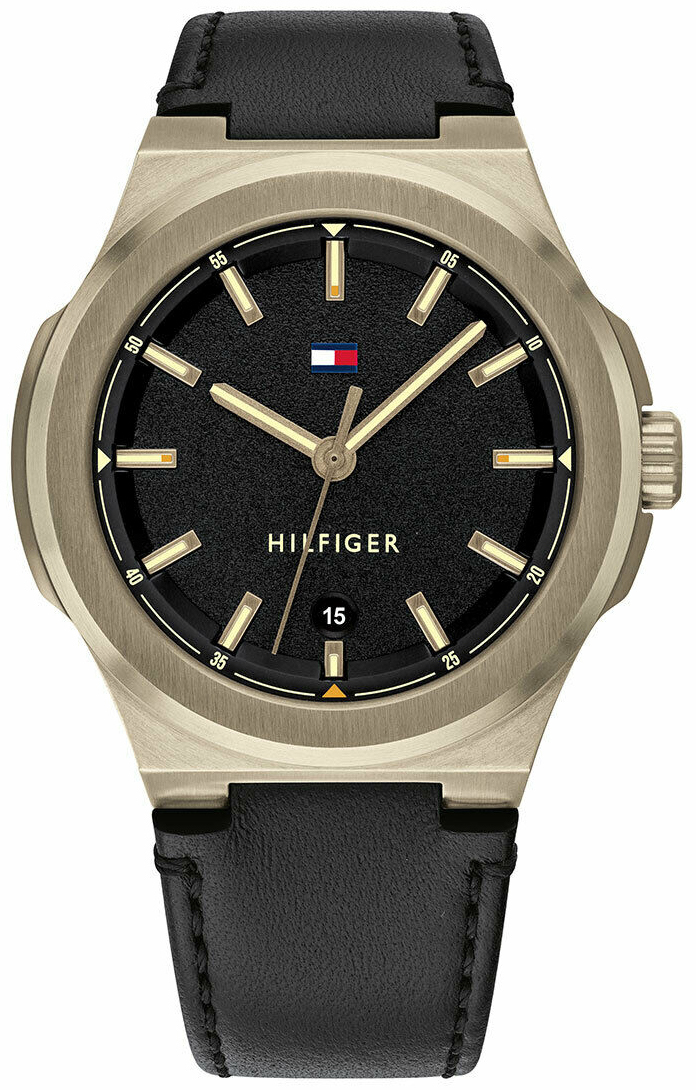 Tommy Hilfiger 99999 Miesten kello 1791647 Musta/Nahka Ø44 mm