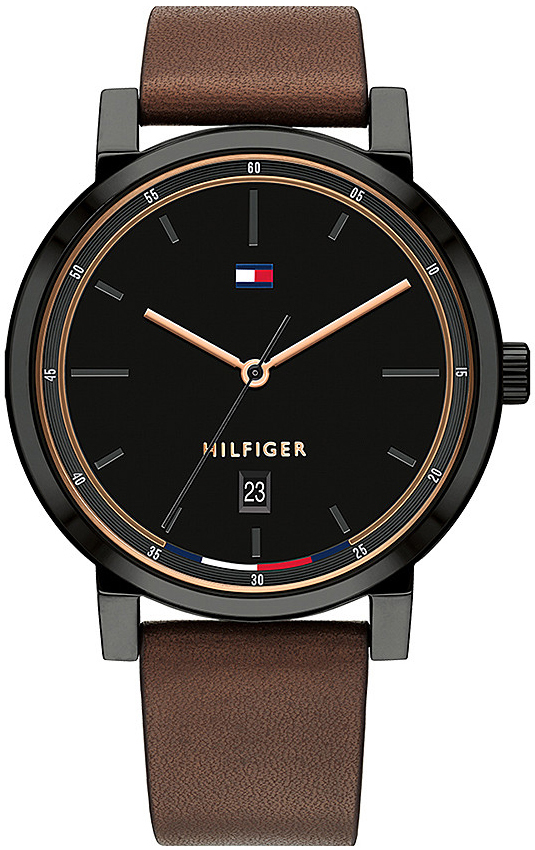 Tommy Hilfiger Dressed Up Miesten kello 1791736 Musta/Nahka Ø43 mm