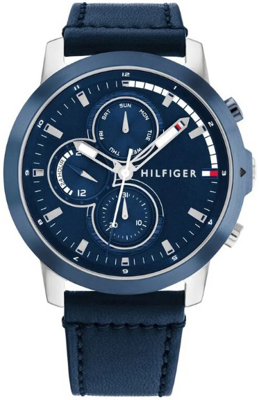 Tommy Hilfiger Miesten kello 1792051 Jameson Sininen/Nahka Ø46 mm