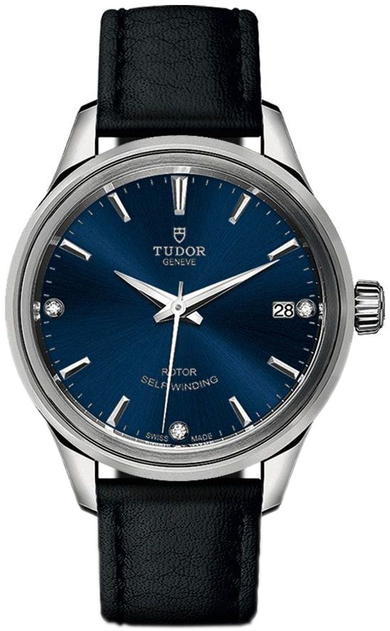 Tudor 12300-0013 Style Sininen/Nahka Ø34 mm