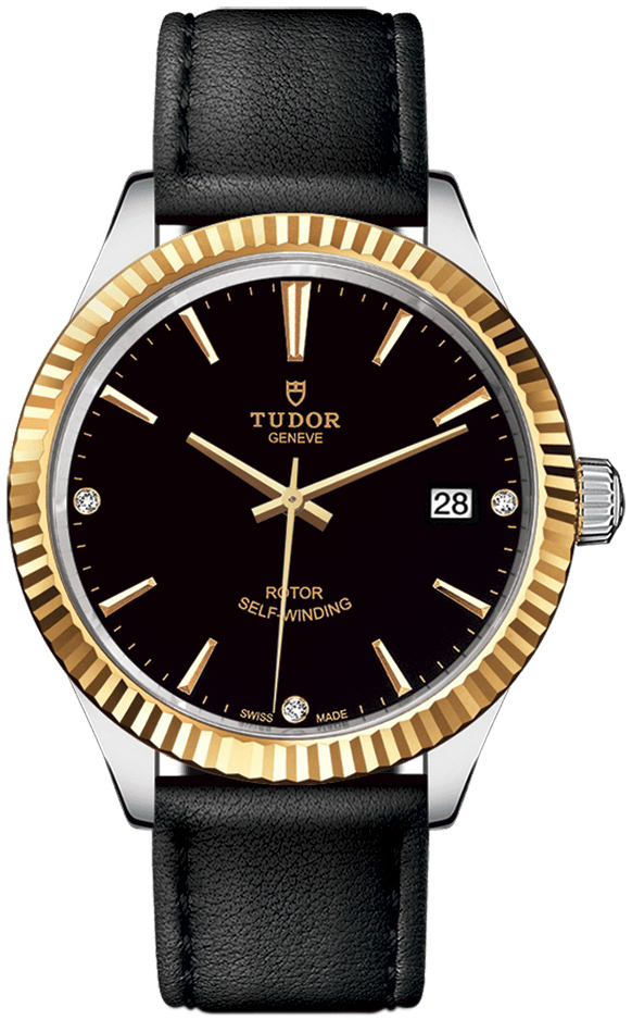 Tudor Style 12513-0022 Musta/Nahka Ø38 mm