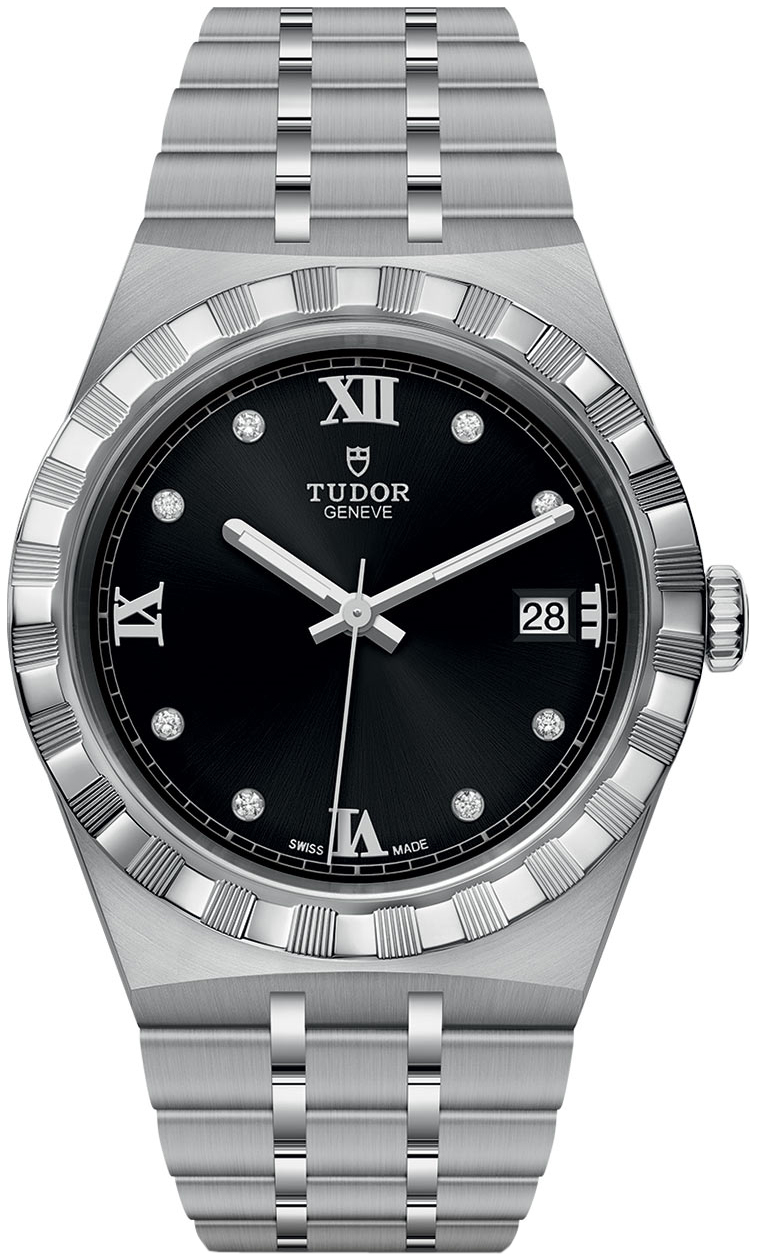 Tudor M28500-0004 Royal Musta/Teräs Ø38 mm