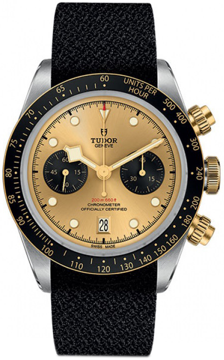 Tudor M79363N-0006 Black Bay Chrono Samppanja/Tekstiili Ø41 mm