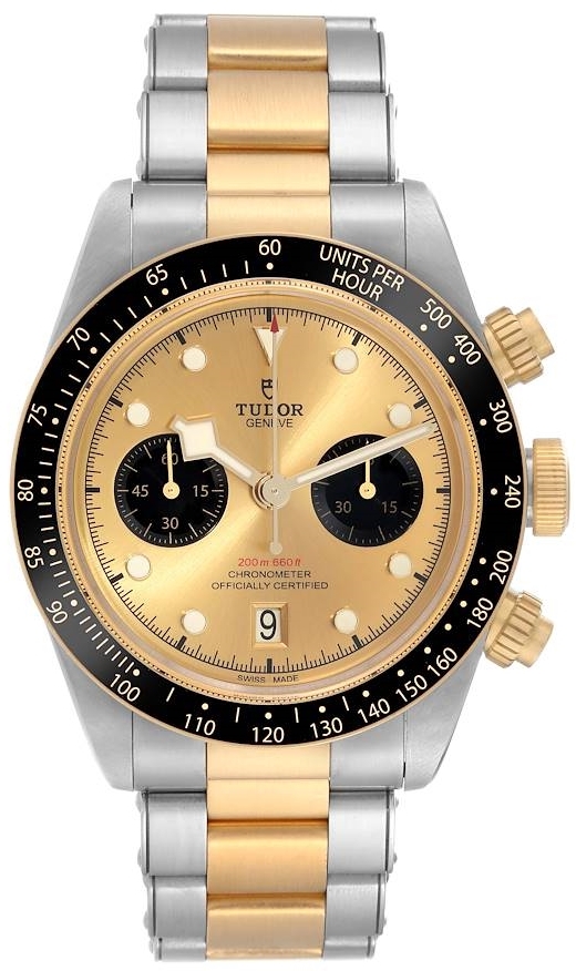 Tudor M79363N-0007 Black Bay Chrono Samppanja/Kullansävytetty teräs