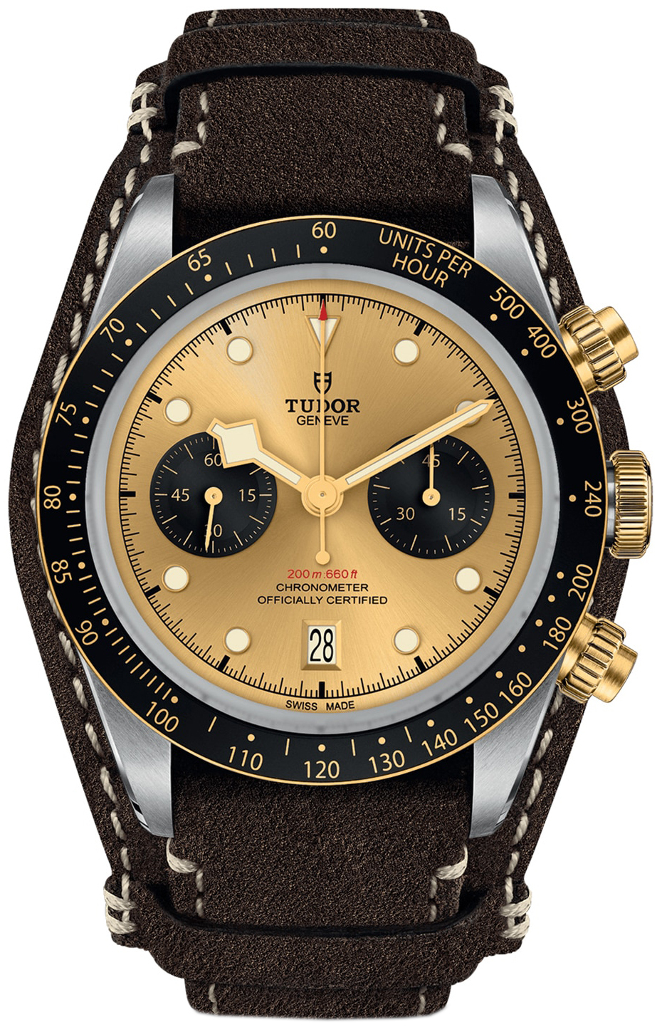 Tudor M79363N-0008 Black Bay Chrono Samppanja/Nahka Ø41 mm