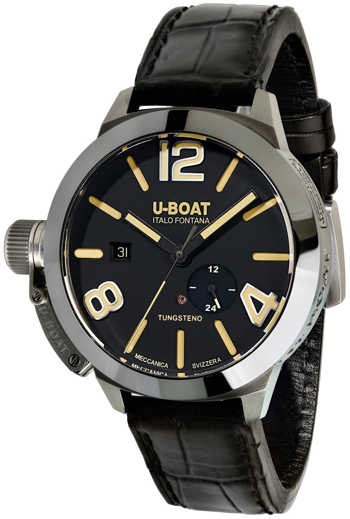 U-Boat Miesten kello 9006 Classico Musta/Nahka Ø45 mm