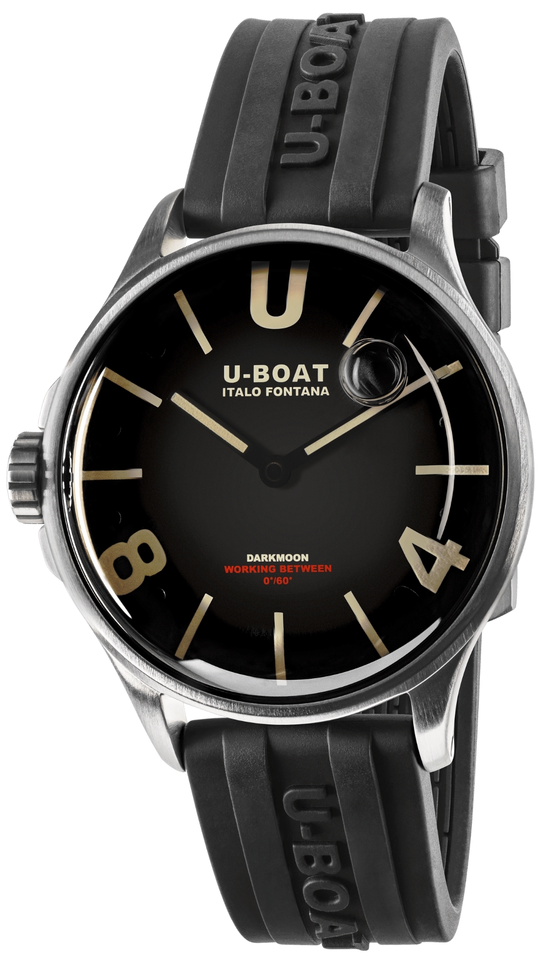 U-Boat Miesten kello 9018/A Darkmoon Musta/Kumi Ø40 mm