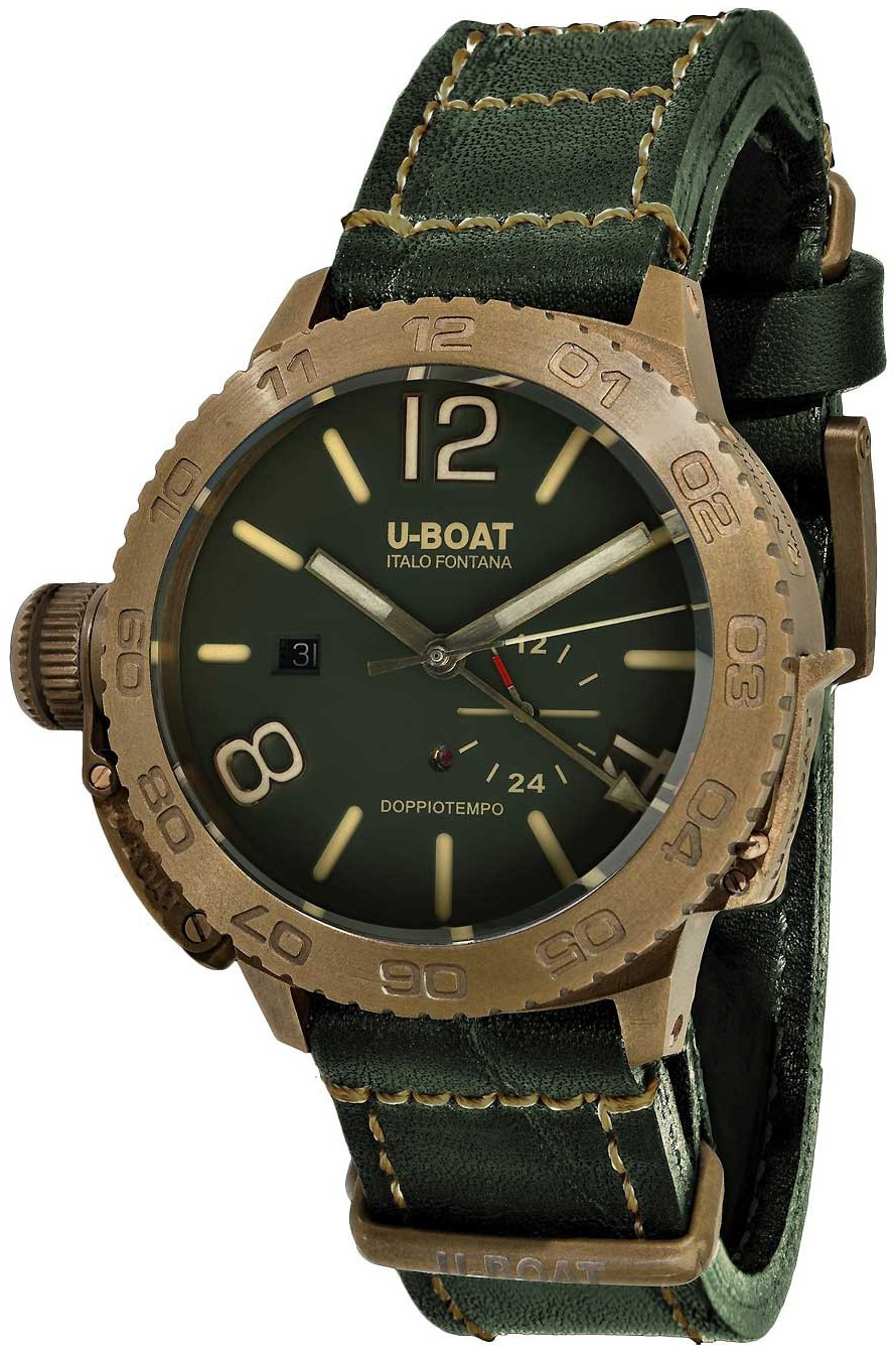 U-Boat Miesten kello 9088 Classico Vihreä/Nahka Ø46 mm