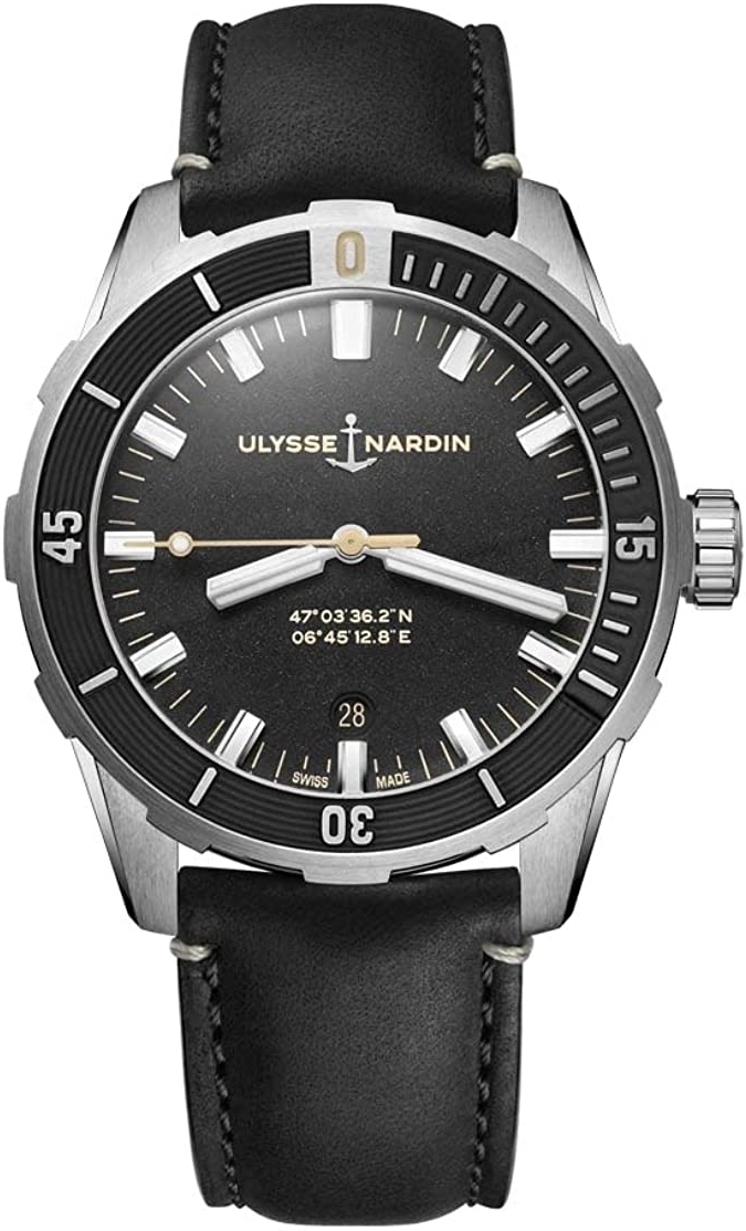 Ulysse Nardin Miesten kello 8163-175-92 Diver Musta/Nahka Ø42 mm