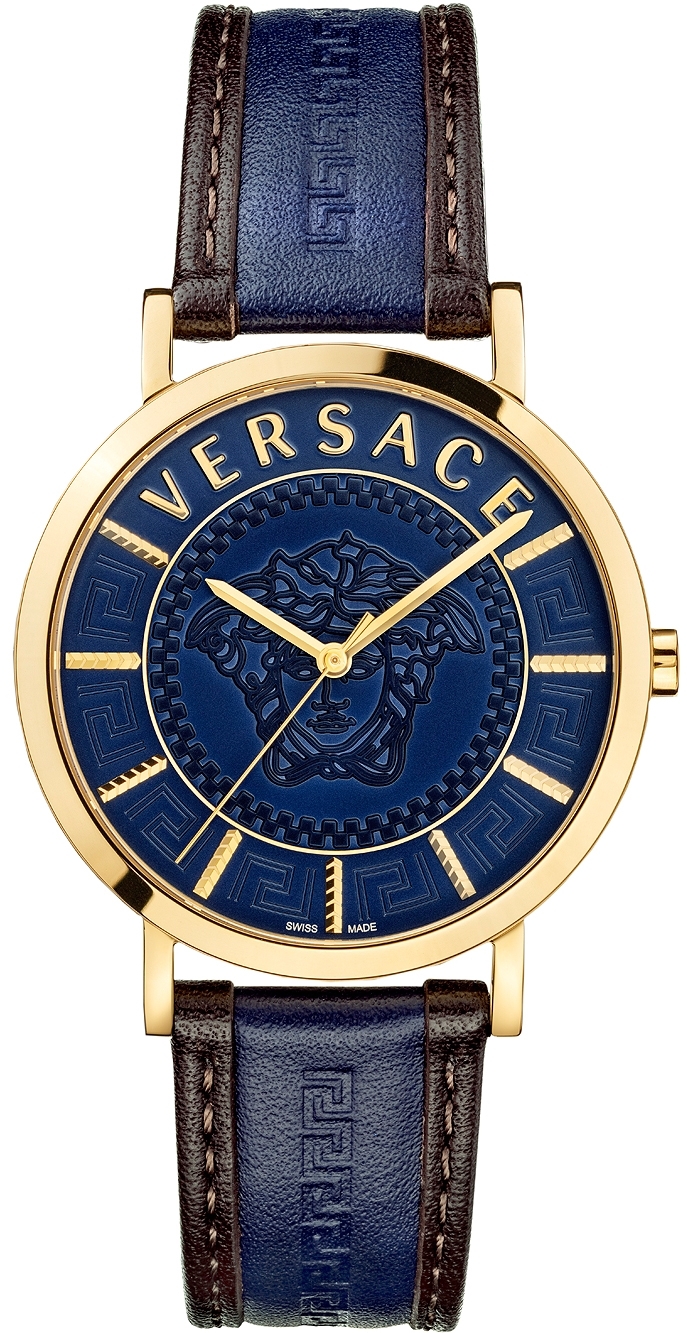 Versace Miesten kello VEJ400321 V Essential Sininen/Nahka Ø40 mm