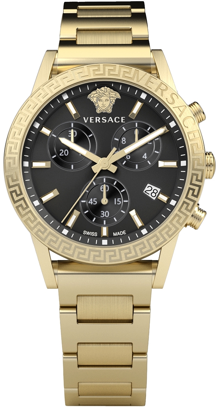 Versace VEKB00822 Sport Tech Musta/Kullansävytetty teräs Ø40 mm