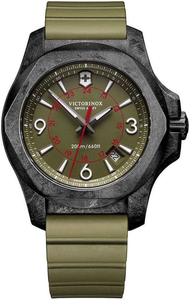 Victorinox I.N.O.X. Miesten kello 241800 Vihreä/Kumi Ø43 mm