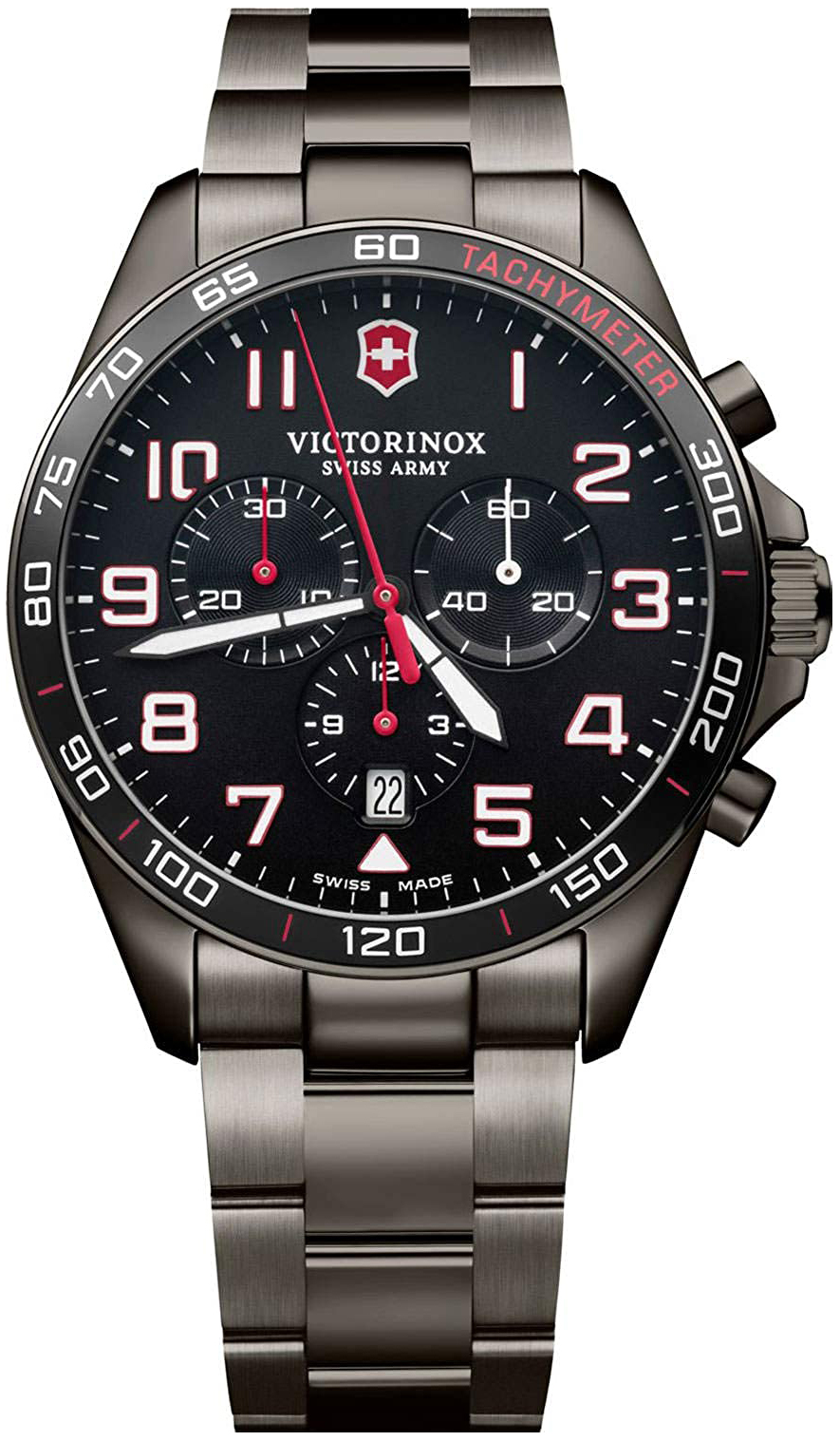 Victorinox Miesten kello 241890 Fieldforce Musta/Teräs Ø42 mm