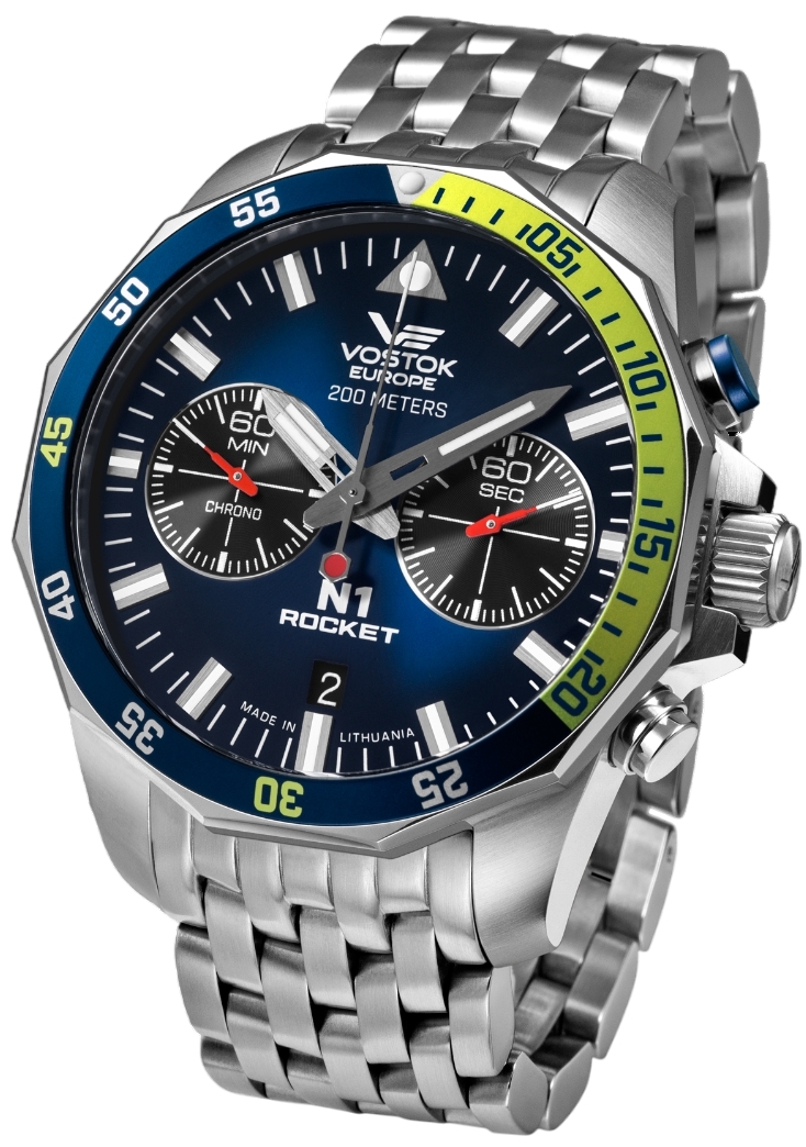 Vostok Europe Miesten kello 6S21-225A708Br Rocket N-1 Sininen/Teräs