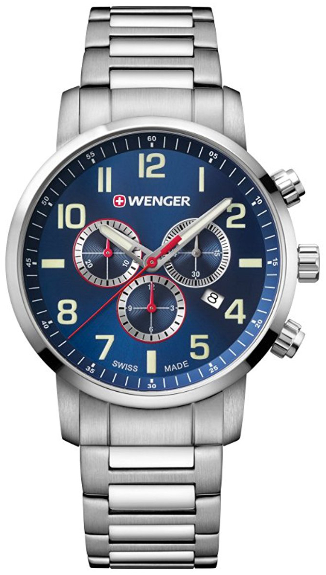 Wenger 99999 Miesten kello 01.1543.101 Sininen/Teräs Ø44 mm