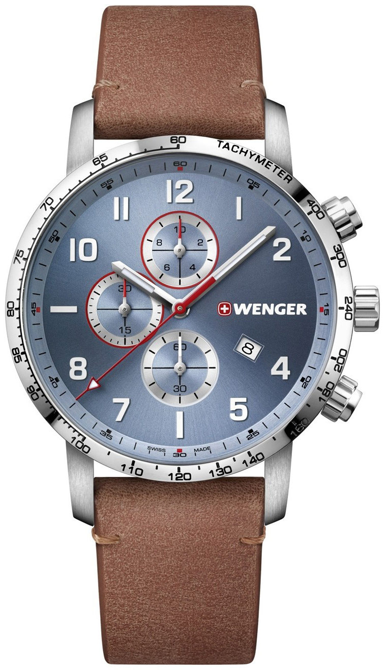 Wenger 99999 Miesten kello 01.1543.114 Sininen/Nahka Ø44 mm