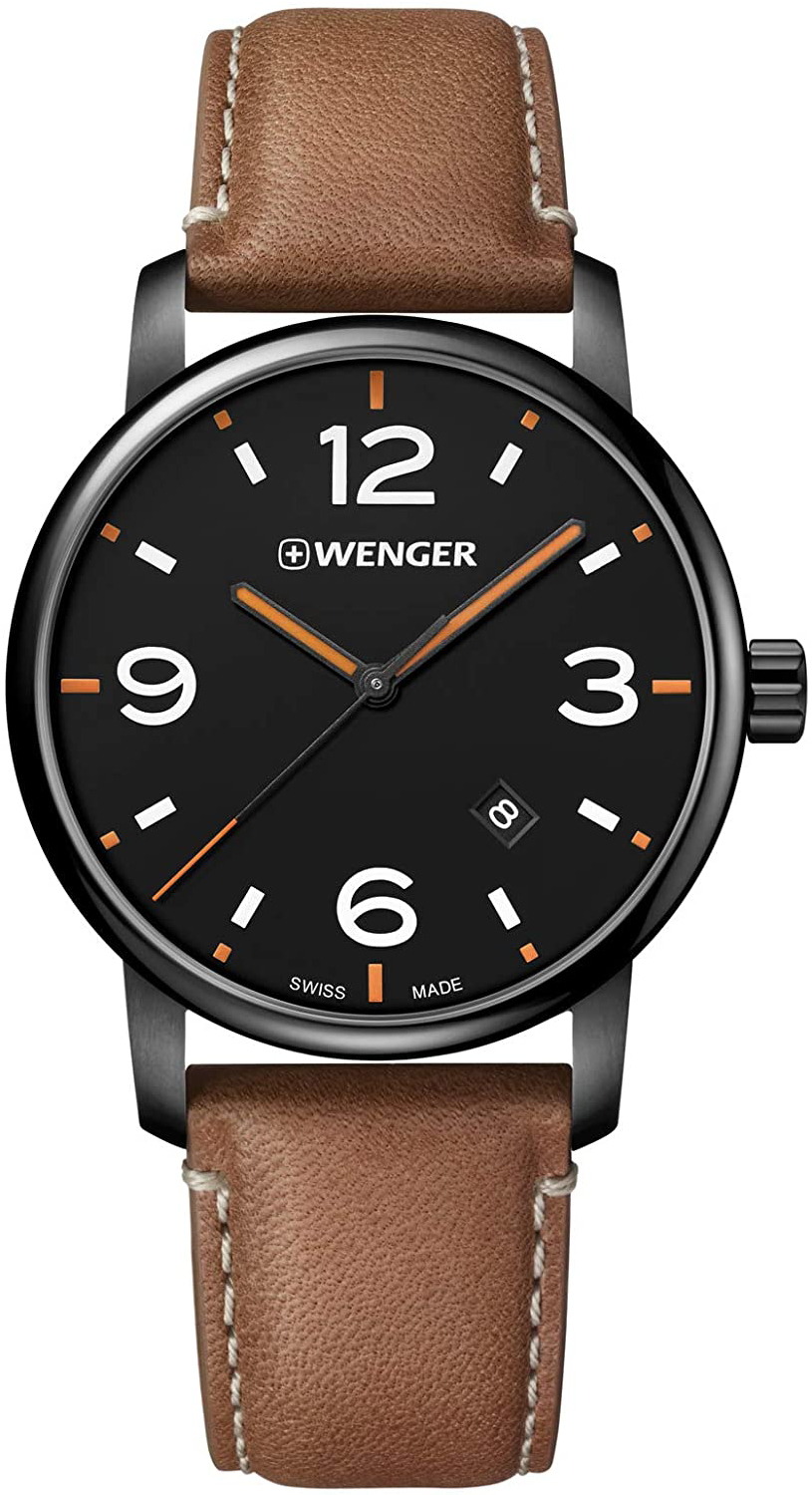 Wenger 99999 Miesten kello 01.1741.134 Musta/Nahka Ø42 mm