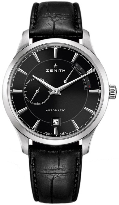 Zenith Miesten kello 03.2122.685-21.C493 Captain Musta/Nahka Ø40 mm