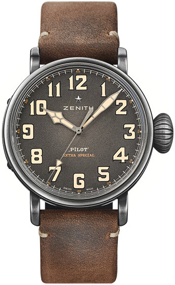 Zenith Miesten kello 11.2430.679-21.C801 Pilot Harmaa/Kumi Ø40 mm