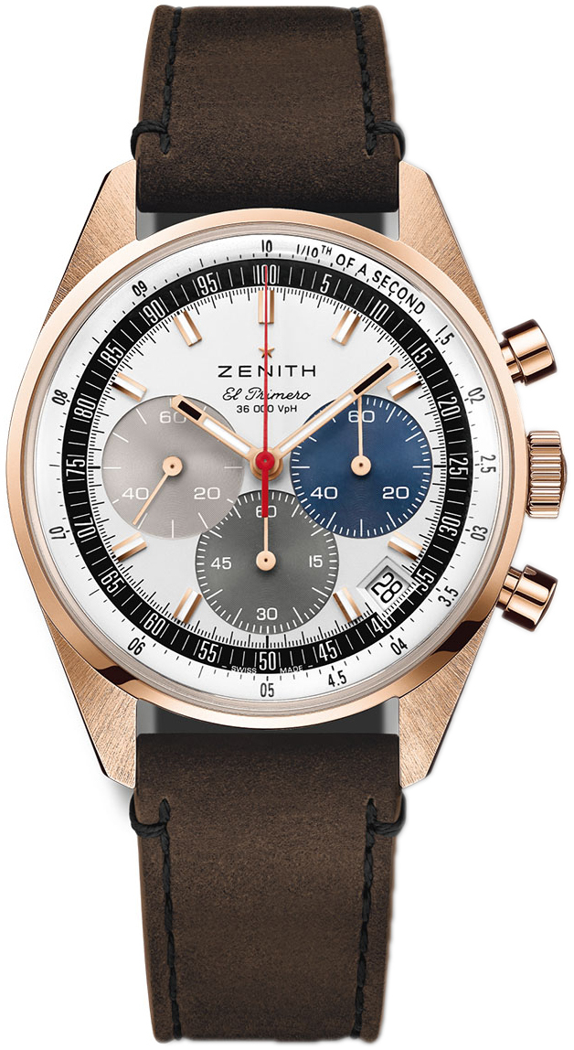 Zenith 18.3200.3600-69.C901 Chronomaster Original Valkoinen/Nahka